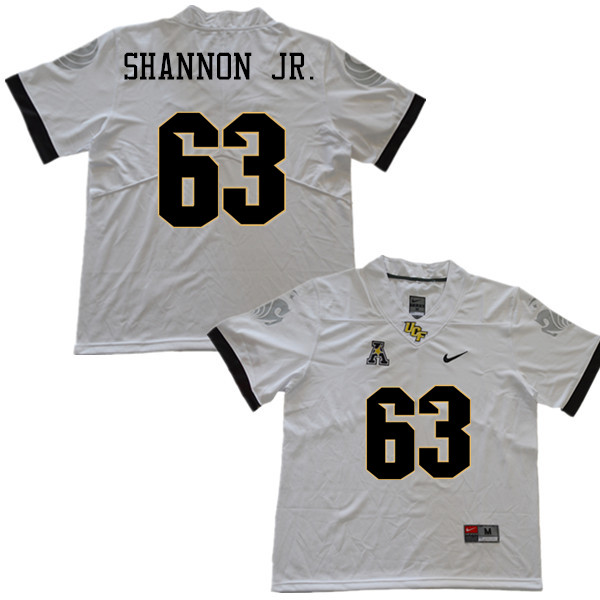Men #63 Randy Shannon Jr. UCF Knights College Football Jerseys Sale-White - Click Image to Close